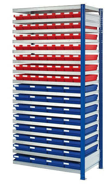 Kappes RasterPlan Steckregal mit Regalkästen Modell 22, 2000 x 1000 x 300 mm, Anbaufeld, Inklusiv 56 x Größe 310, 32 x Größe 320, 5208.03.4521