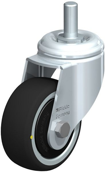 Blickle LKRA-PATH 80K-ELS-FK-GS12 Apparate-Lenkrolle mit Gewindestift, Thermoplastisches Polyurethan, Grau, 848710