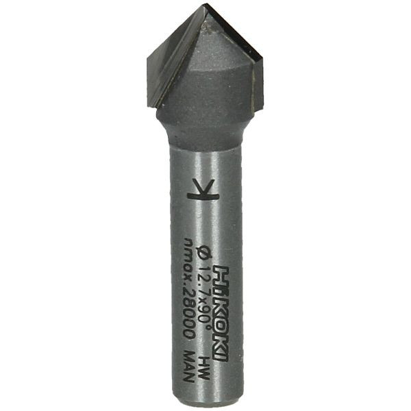 HiKOKI 8 mm V-Nutfräser 12.7x44x90, schmale Ziernuten, 754088