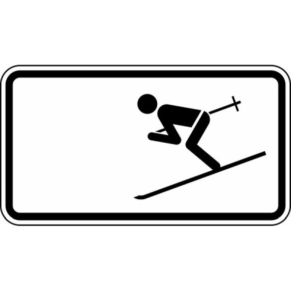 Stein HGS Wintersport erlaubt Nr. 1010-11, 231x420mm /RA2/Flachform 3mm, 1010-11-123