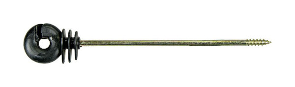 Patura Ringisolator mit langem Schaft, gerade Schaftlänge 18 cm Holzgewinde (10 Stück / Pack), 101620