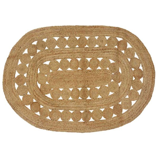 vidaXL Teppich Braun 122 x 183 cm Jute, 42010811, 8721288664570