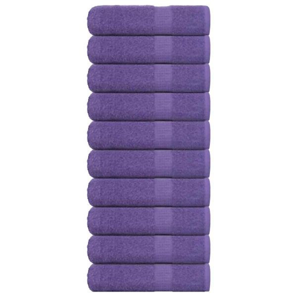 vidaXL Handtücher 10 Stück Lila 50x100 cm 360 g/m² 100% Baumwolle, 136880