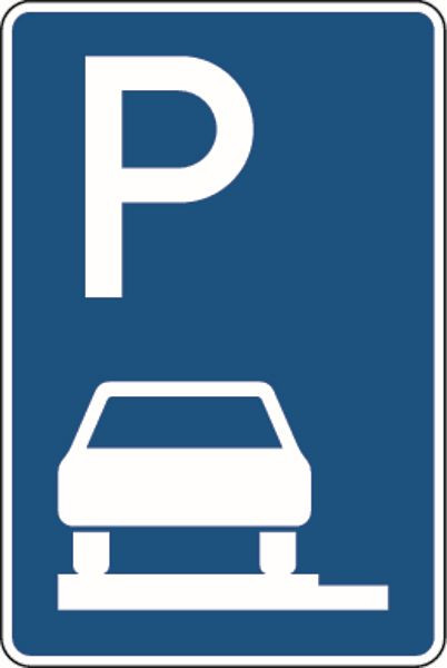 Schilder Klar Verkehrszeichen Parken auf Gehwegen, VZ 315-60, 420x630x2 mm Aluminium 2 mm, reflektierend Typ I, 3150160