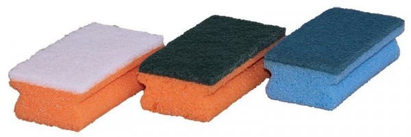 Cleanfix Schwamm blau mit Pad blau VE: 10 Stück, Z477Z