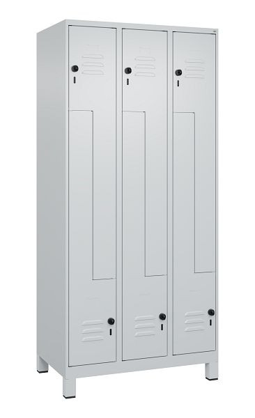 C+P Z-Spind Classic PLUS, C Z-Spind, Classic PLUS, Füße, 6 Abteile, 1950x900x500mm, 7035/7035, Drehriegel, 080013-306 S10009