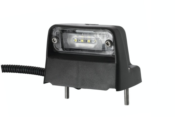 HELLA Kennzeichenleuchte, LED, 24V, Anbau/geschraubt, Scheibenfarbe: glasklar, Kabel: 1000mm, DEUTSCH Stecker, rechts/links, 2KA 010 278-137