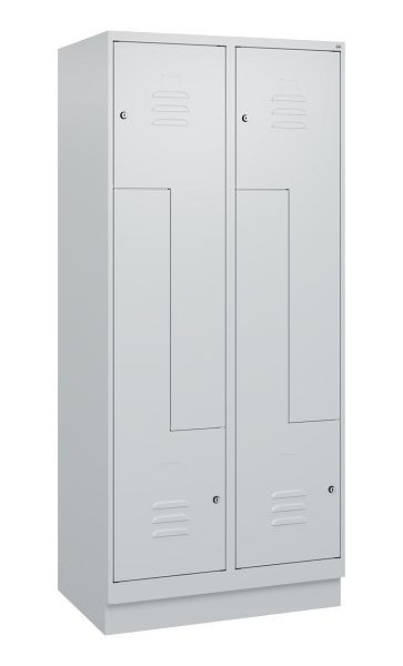 C+P Z-Spind Classic PLUS, Sockel, 4 Abteile, 1800x800x500mm, 7035/7035, Zylinderschlösser, 0800237-224 S10024