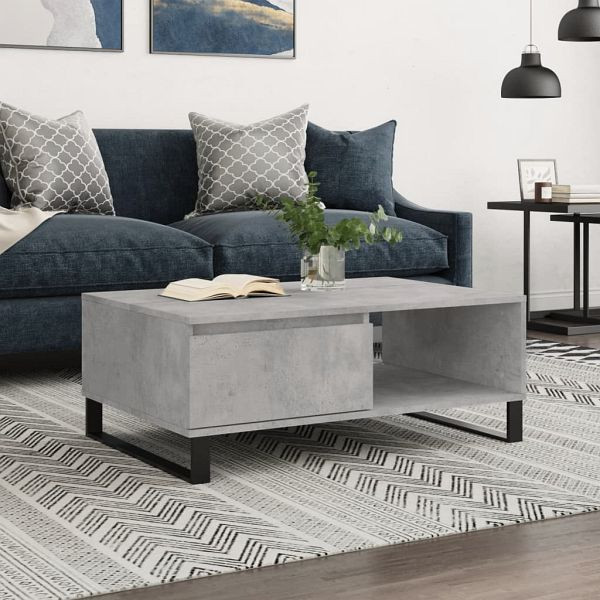 vidaXL Couchtisch Betongrau 90x60x35 cm Holzwerkstoff, 827072