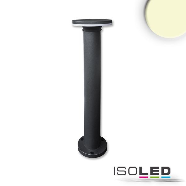 ISOLED LED Wegeleuchte Poller-3, 60cm, 12W, sandschwarz, warmweiß, 114270
