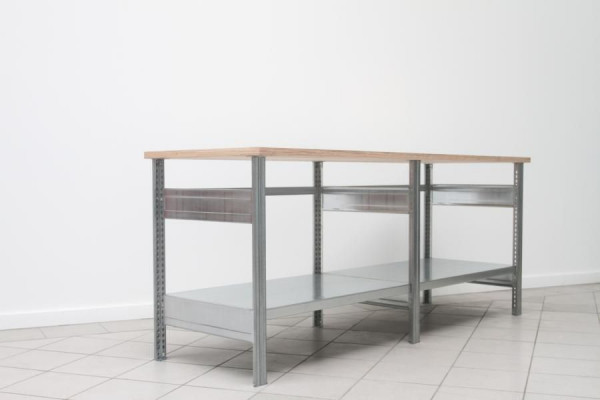 Regalwerk BERT-Werktisch Typ 2 HxBxT 880x2100x700mm 1 Ebenen StahlFachböden, B3-82520-K