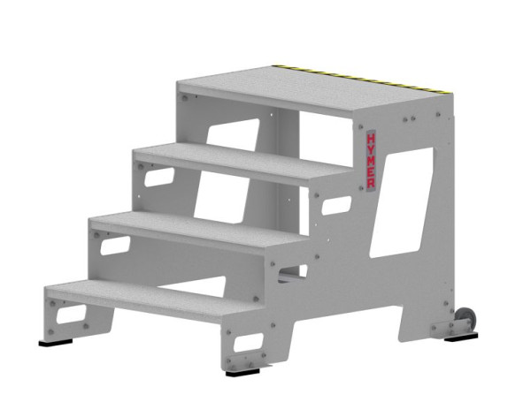 HYMER Industrietritt nach DIN EN 14183, Stufenbreite 800 mm, Standhöhe 0,80 m, 22710804