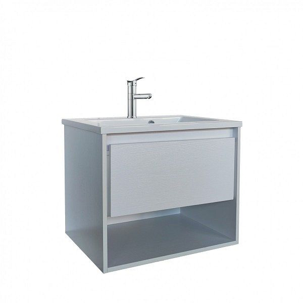 Sanotechnik Waschbeckenunterschrank Soho, weiß gefärbt, YG60W