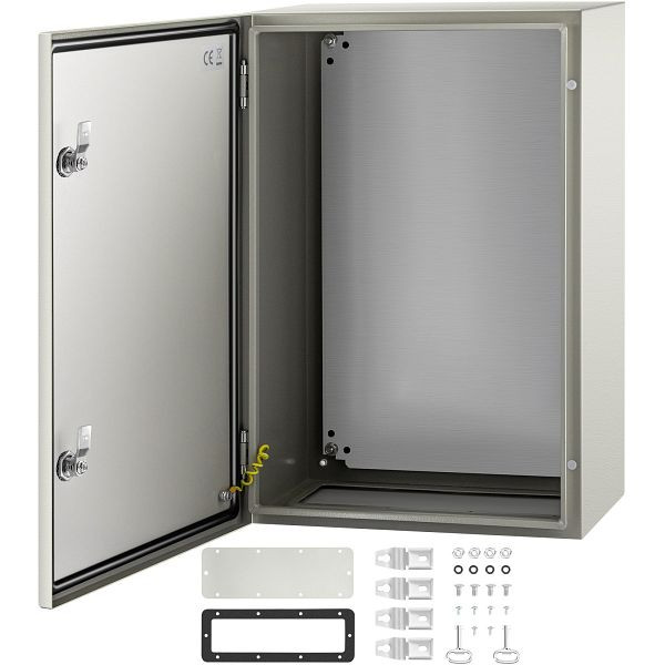 VEVOR NEMA-Stahlgehäuse, 60 x 40 x 25 cm, IP66 wasser- und staubdicht, elektrischer Anschlusskasten für den Außen-/Innenbereich, DQXJSTCFS60X40X25V0