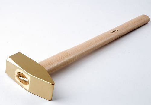 DENIOS Vorschlaghammer, 3000 g, Sonderbronze, funkenfrei, für Ex-Zonen, 250381