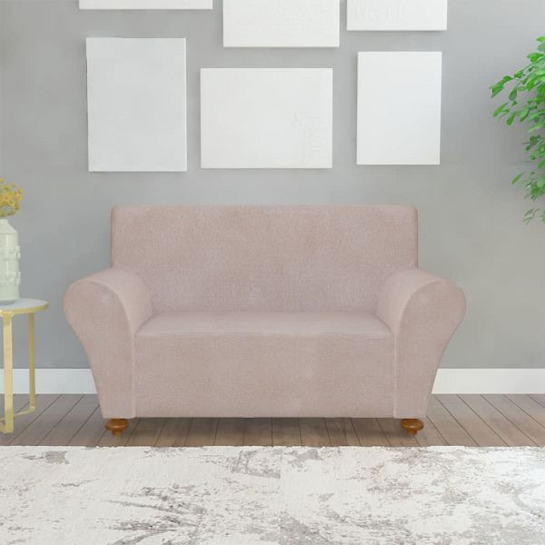 vidaXL Stretch-Sofahusse Beige Polyester-Jersey, 131089