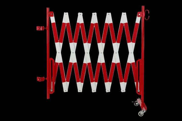 CRASH STOP Scherengitter rot-weiß 4,0m KIT zur Montage an bestehenden Sperrpfosten Ø60mm, KIT 70-60