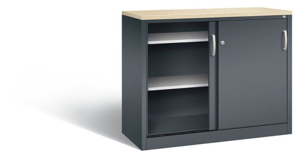 C+P Sideboard mit Schiebetüren Acurado, H1000xB1200xT500mm, Farbe: Anthrazitgrau, Bügelgriff, 2056-00 S10126
