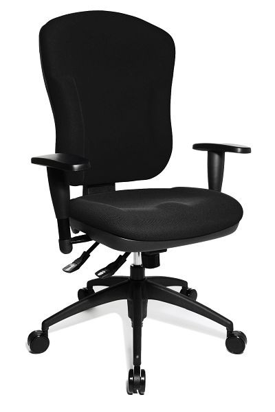 Topstar Hochlehn-Syncron-Drehstuhl mit Armlehnen, schwarz, 8060KBC0