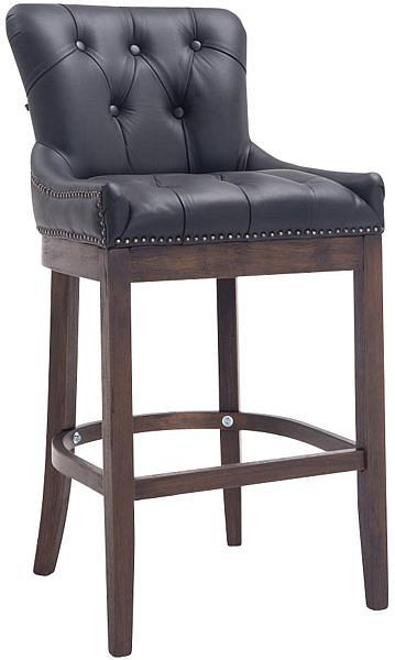 CLP Barhocker Lakewood Echtleder, Antik, schwarz, 101206001