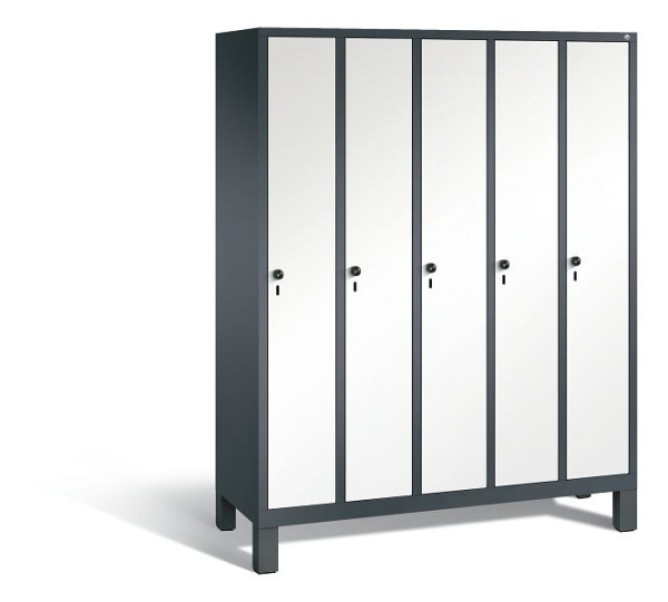 C+P Spind Evolo, 5 Abteile, H1850xB1480xT500 mm, Anthrazit/HPL Weiß, 48010-50 S10311