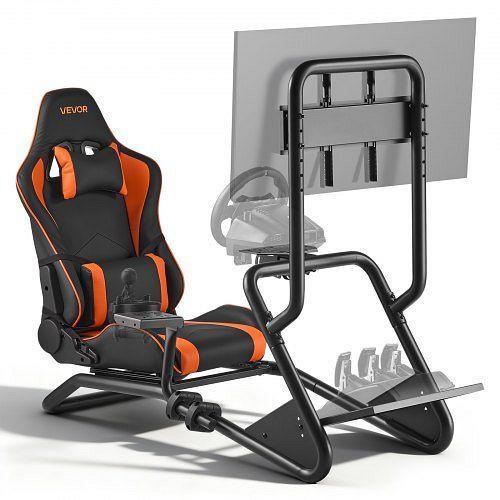 VEVOR Lenkradständer, Simulator-Cockpit mit Monitorständer, für Logitech & Thrustmaster Modelle (G25-G923, T300RS, TX, T500RS), ZXZCSGSBDXSQUL3LF001V0