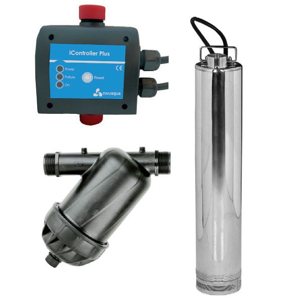 ewuaqua iWater 4" Tauchdruckpumpe Kombipaket TopPress 6-70 plus, 12382