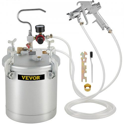 VEVOR 10 L Farbspritzpistole, 30 PSI Farbbehälter, Farbsprühsystem Lackhalter zum Auftragen von Wasserfarbe, Flecken, Lack, Lacken, 10LJG-001PTJ00001V0