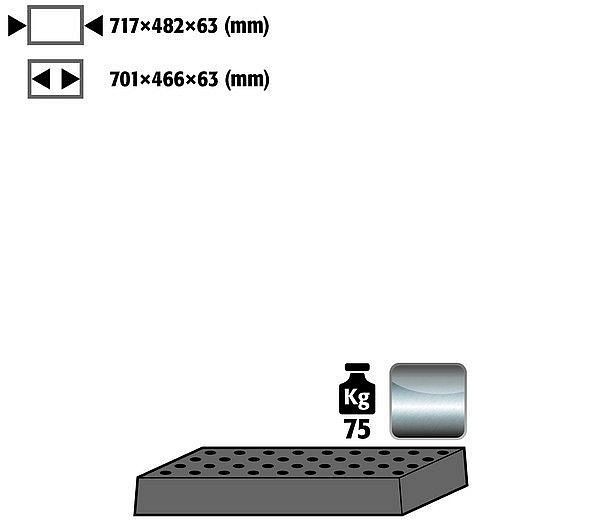 asecos Lochblecheinsatz, Stahl Standard für die Verwendung in STAWA-R-Auffangwannen für Modell(e): Q90, Q30, S90, S60 mit Breite 900 mm, 33571