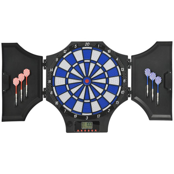 SPORTNOW Dartscheibe, elektronisch 285 Programme, für 8 Personen, 2 Türen, 6 Pfeile, Sound, A70-067V00BK