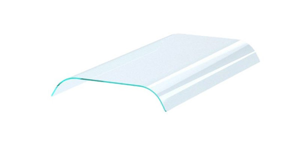 CombiSteel Aufsatzbord mit Doppelt Abgerundet Glas 5/1, Breite (mm): 1650, 7495.0535
