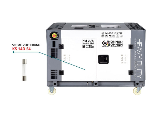 Könner & Söhnen Schmelzsicherung für Stromerzeuger diesel, KS 14D S4