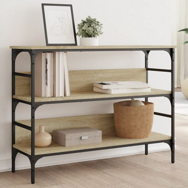 vidaXL Konsolentisch Sonoma-Eiche 100x32x75 cm Holzwerkstoff, 839059