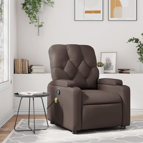 vidaXL Massagesessel Braun Kunstleder, Top-Qualität, 372512