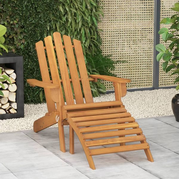 vidaXL Adirondack-Gartenstuhl mit Fußstütze Massivholz Akazie, 316831
