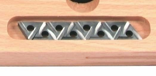 ELMAG Wendeplatte zu DM-Satz 'Camlock', ab 16x16mm passend, dreieckform 'links - TIN/beschichtet', 88224