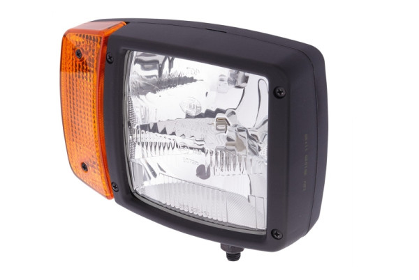 HELLA Hauptscheinwerfer, 12V, Anbau, ECE R113/E4 25728/E4 6495, Lichtscheibenfarbe: gelb, Stecker: AMP, rechts, 1SA 996 120-021