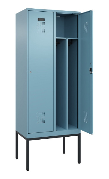 C+P Spind Evolo PLUS, Gestell, 2 Abteile, 2120x800x500mm, 0010/0010, Verschluss Zylinderschloss, 0490307-22F S10048