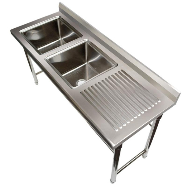 ALLPAX Spültisch 2 Becken, 1550 x 550 x 950 mm, 10007193