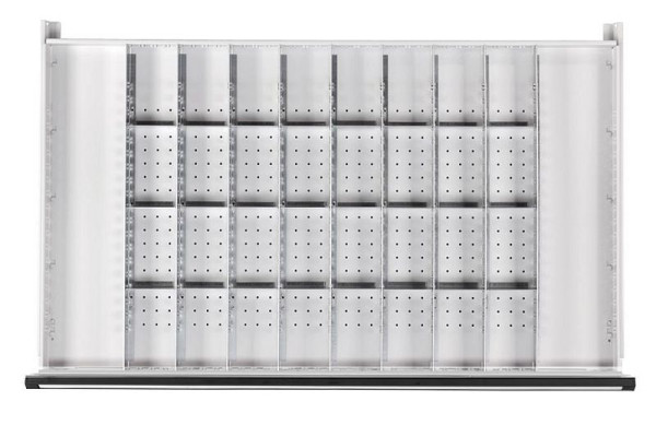 ANKE Werkbänke Schubladeneinteilungssatz; für Schublade 1200 x 600 mm (BxT); für Fronthöhe 90 - 150 mm; 1/8 Teilung, 902.463