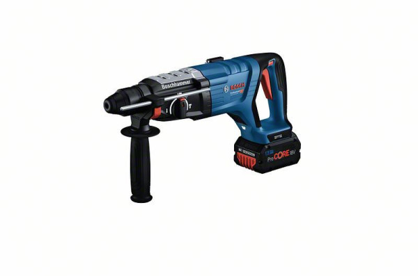 Bosch Akku-Bohrhammer mit SDS plus GBH 18V-28 DC mit 1 Zusatzhandgriff, Tiefenanschlag, 0611919000