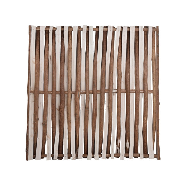 T&J PACO-Serie, 180 x 180 cm, aus Halblatten, mit seitlichem Rahmen, naturbelassen, 28451