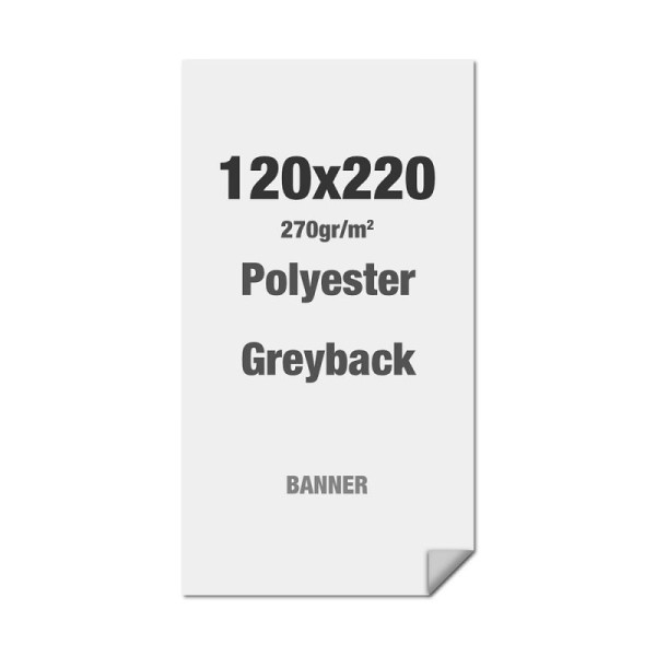 Showdown Displays Polyester-Greyback 270 g/m² 120 x 220 cm PVC-Frei, LPG120x220M270