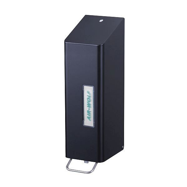 Air Wolf Seifen- und Desinfektionsmittelspender, Serie Omega, H x B x T: 328 x 97 x 142 mm, Edelstahl mattschwarz beschichtet, 29-502