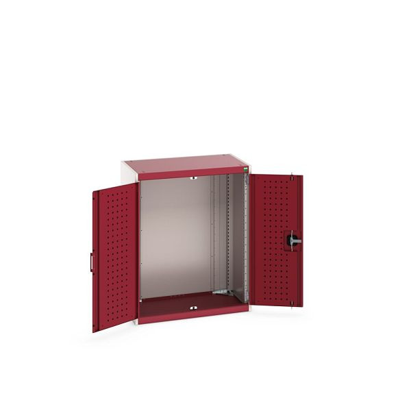 bott cubio Flügeltürschrank, BxTxH: 800x525x1000mm, RAL 7035/3004, Purpurrot, 40012053.24V