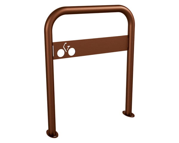 Procity Fahrradbügel mit Beschilderung - Auf Bodenplatten, Rost Korken Effekt, 294014.S025