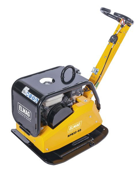 ELMAG Rüttelplatte reversierbar, RPB30-60 mit Honda- Motor GX200, 3000 Zentrifugalkraft, mit Schutzrahmen aus Stahl, 63015