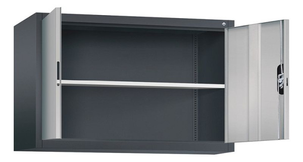 C+P Aufsatzschrank Acurado, H790xB1200xT400mm, Farbe: Schwarzgrau / Weißaluminium, Muldengriff, 9465-000 S10152