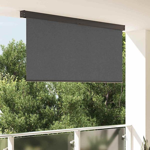 vidaXL Outdoor Rollo Striped Manuell Anthrazit 220 x 250 cm Stoff, 362096