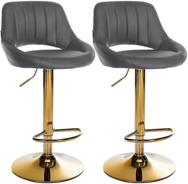 CLP Barhocker Milet Kunstleder G, grau, VE: 2 Stück, 327804